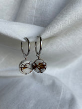 Load image into Gallery viewer, Silver Stone Hoops - ATRDesigns 
