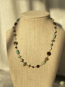 Chained Together Green Gemstone Necklace