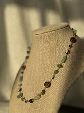 Load image into Gallery viewer, Chained Together Green Gemstone Necklace
