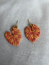 Load image into Gallery viewer, Checkered Leaf Earrings - ATRDesigns 
