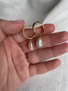 Fresh Water Pearl Hoops - ATRDesigns 