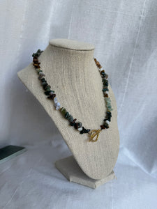 14k Gold Filled Beaded Gemstone Necklace