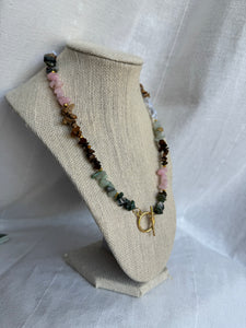 14k Gold Filled Beaded Gemstone Necklace